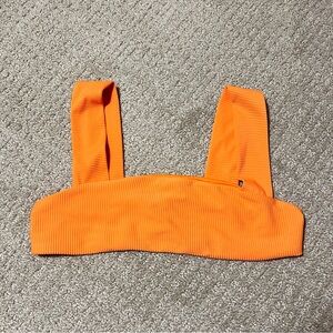 Frankie's Bikinis Orange Ribbed Bikini Top